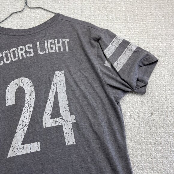 Coors Light Shirt Mens Large Gray Logo Beer Graphic Tee Football Heather Casual - Picture 13 of 15